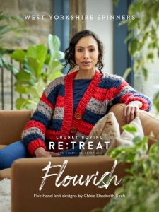 WYS Retreat Chunky Roving knitting pattern book Flourish